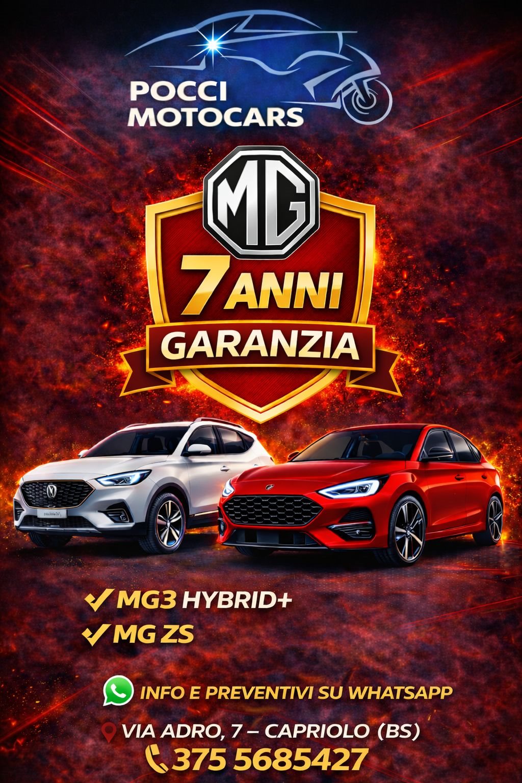7 anni di garanzia su Modelli MG
